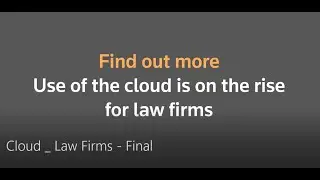 Benefits of cloud technology for law firms