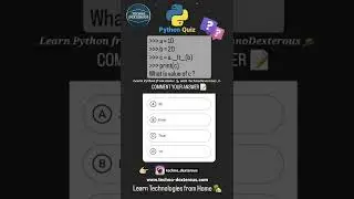 Python Quiz Series: python operators 