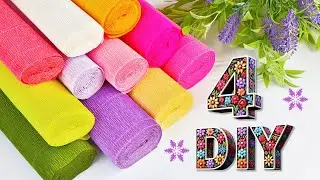 Beauty! 4 IDEAS Crepe Paper Decorations 🌸 Paper Flower DIY