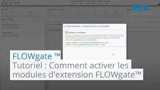 Tutoriel : Comment activer les modules d'extension FLOWgate™