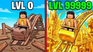 ПРОКАЧАЛ ПАРК РАЗВЛЕЧЕНИЙ ОТ 0 ДО 99999 УРОВНЯ В ROBLOX! 🎢😱