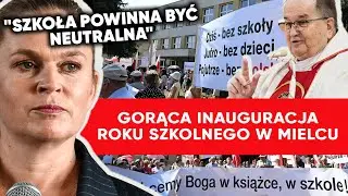 Nowacka oburzona na Rydzyka. Pikieta w Mielcu. "Szkoła powinna być neutralna"