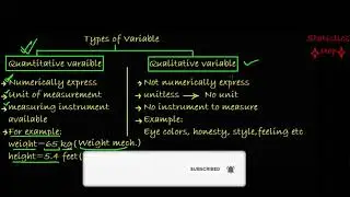 Types of Variable | Urdu/Hindi | Statistics Uop.