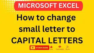 How to change from small letter to capital letter | MS Excel | Learn Excel | KP Verma  