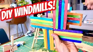 DIY Windmill TRAIN DESTINATION with Popsicle Sticks & LEGO Motor! 🌬️🎨