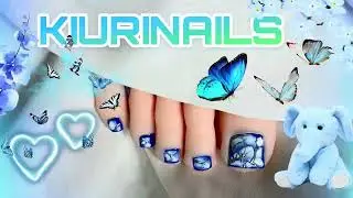 COMO HACER PEDICURE COLOR BLUE IDEA 💙
