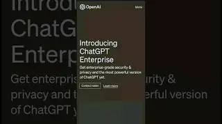 ChatGPT Enterprise | OpenAI Enterprise | #chatgpt #gpt4 #chatgptenterprise #openai