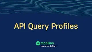 API Query Profiles | Matillion ETL Guide