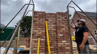 How I Built Two Brick Piers with Profiles! 🧱