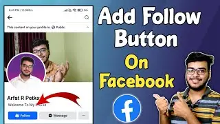 How To Add Follow Button On Facebook Profile | Facebook Par Follow Option Kaise Laye