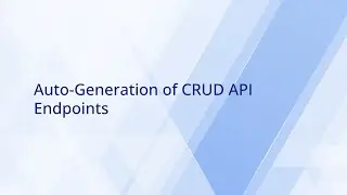 Database CRUD APIs Auto-Generation