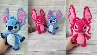 Stitch and Angel free crochet tutorial