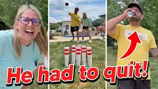 New Drinking Game lead to a Surprise Ending! *Football Bowling*