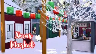 christmas market // the sims 4 speed build