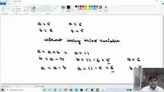Swap the value of two variable without using third variable in Qbasic