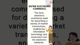 Define electronic commerce 