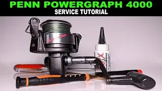 Penn Powergraph 4000 - How to take apart, service & reassemble - Fishing reel repair