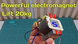 How to make powerful electromagnet // Electromagnet from old transformer