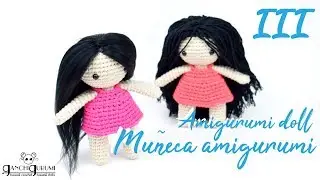 Crochet doll - Head and hair for amigurumi doll (3/3)
