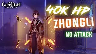 NEW RIDGE WATCH DOMAIN ZHONGLI 40K HP NO ATTACK | Genshin Impact