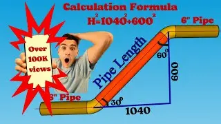 Pipe Length calculation. Elbow length calculation Formula. How to calculate pipe length easy way