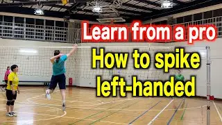 【Learn from the pro】How to spike left-handed【volleyball】