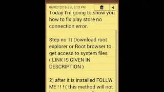 [ROOT] Google play store no connection error SOLUTION ! ! !