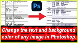 How to Modify the Color of Text and Background in Photoshop from Any Picture