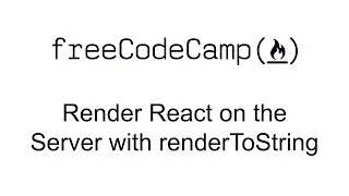 Render React on the Server with renderToString