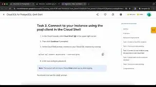 Cloud SQL for PostgreSQL: Qwik Start | GSP152