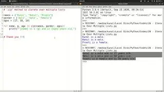 Iterate over multiple Lists at the same time using 'zip()' method in Python