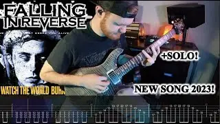 Falling in Reverse - WATCH THE WORLD BURN (Full Guitar Cover + TABS + SOLO) New Song 2023!