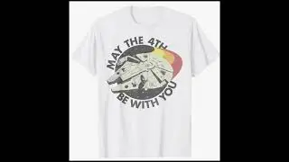 Star Wars Millennium Falcon Retro May The 4th Be With You T-Shirt