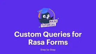 Custom Queries for Rasa Forms | Rasa Tutorials