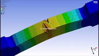 ANSYS WB Static - SMART (XFEM like) 2 simultaneous corner cracks in extension and bending (v1)