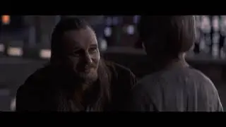 Qui Gon Jinn explains Midi-chlorians to Anakin scene