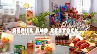 PANTRY REFILL AND RESTOCK || MENATA DAN MENGISI KULKAS || INFUSED WATER 🍋🍓🌱