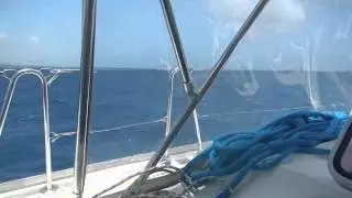 Sam sailing on a close haul