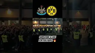 Dortmund Fans incredible football chant! #nufc #newcastle #ucl #championsleague #dortmund #shorts
