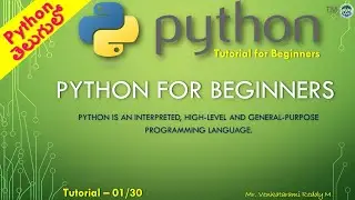 Python Tutorial 01/30: Introduction