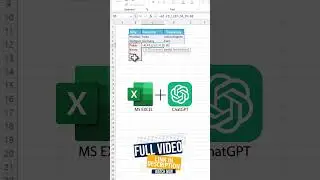 ChatGPT In Excel Shorts #2 