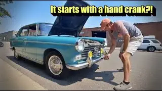 1963 Peugeot 404, driving one of the coolest 60's French cars.