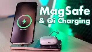 ZECHIN Samba Pad 2-in-1 Foldable MagSafe & Qi Wireless Charger