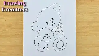 How to Draw a Cute Teddy Bear Step by Step Easy || How to draw a bear step by step video