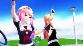 MMD 春雨改二 夕立改二 キスキツネ