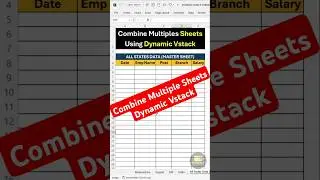 Vstack Formula in Excel !! Vstack Formula !! Dynamic Vstack !! Combine Multiple Sheets in one Sheet