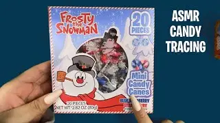ASMR TRACING CHRISTMAS CANDY | SCRATCHING | BRUSHING