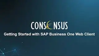 Getting started wiht SAP Business One Web client