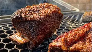 Smoked  beef ribs on the nomad grills.