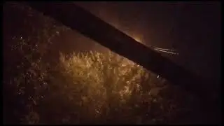 Красивое зарево от молний